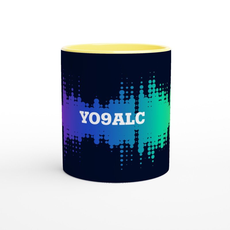 Cana cu Interior colorat si  Indicativ Radio Personalizabil