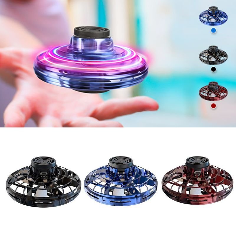 Mini  giroscop  interactiv jucărie dronă LED UFO tip elicopter zburător spinner jucărie copii