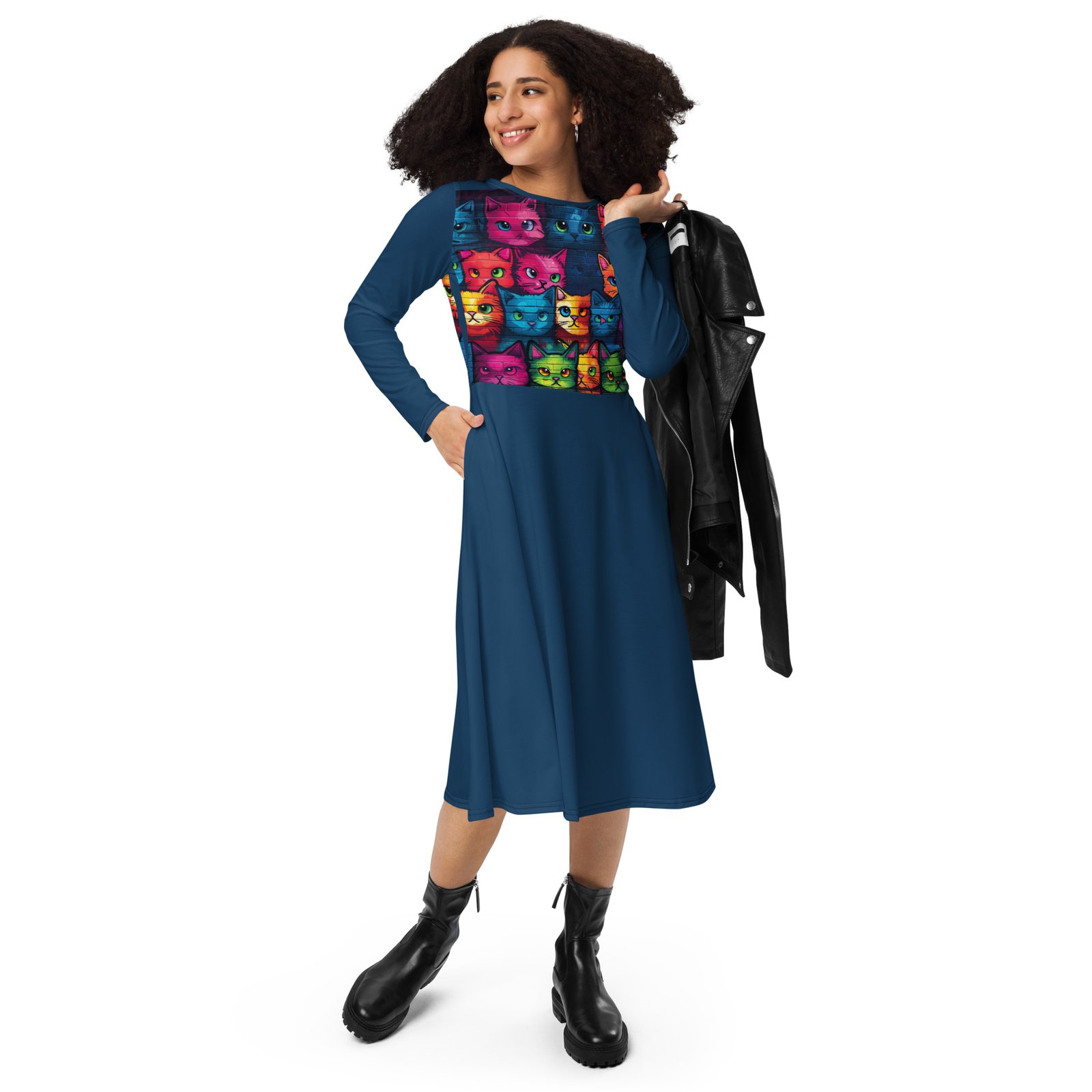 Rochie Midi cu Pisici