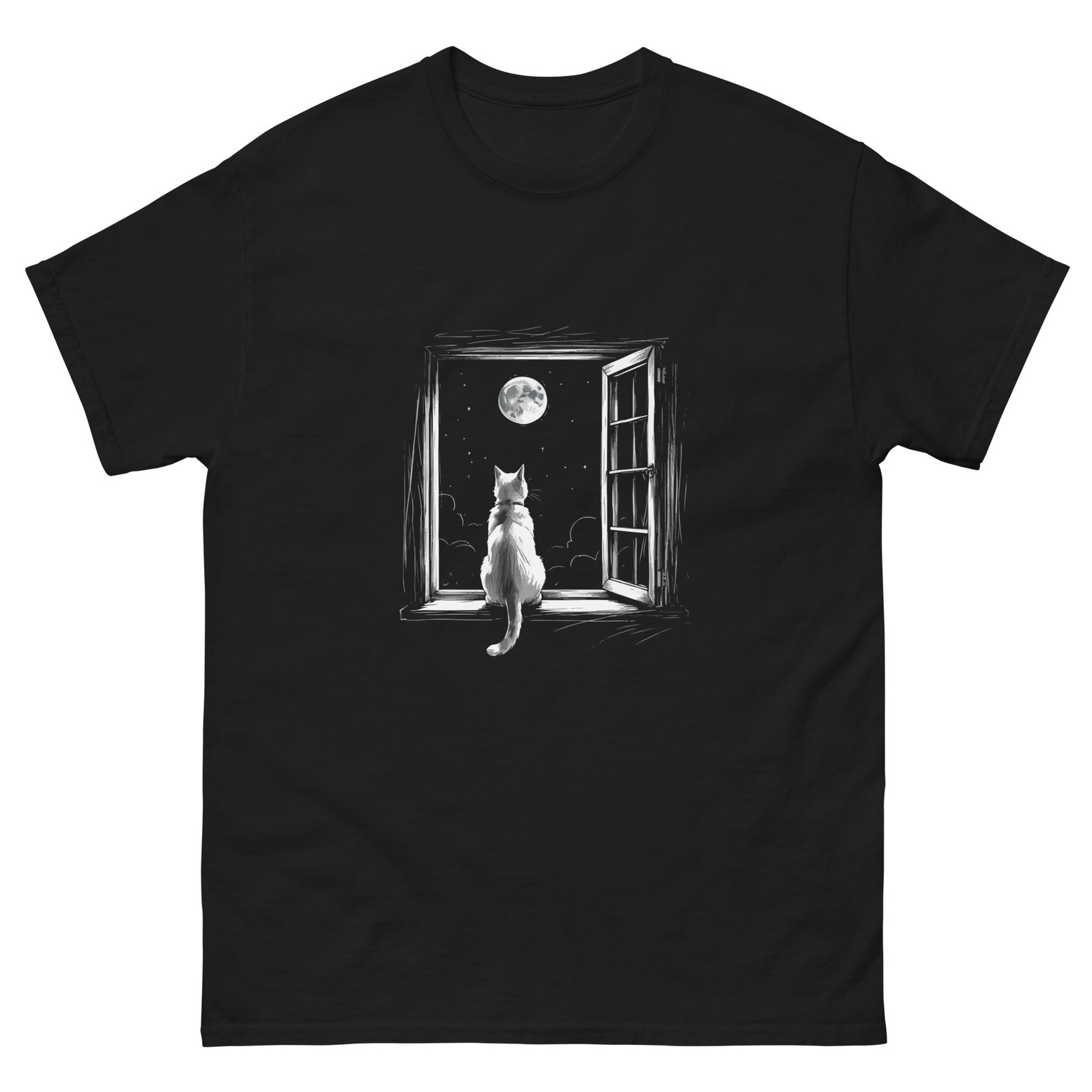 Tricou pentru femei Pisica si Luna