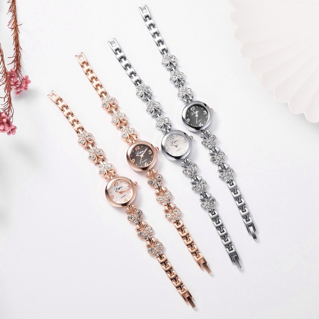 Curea de ceas cu diamant, cadran mic rafinat, cuarț pentru femei
