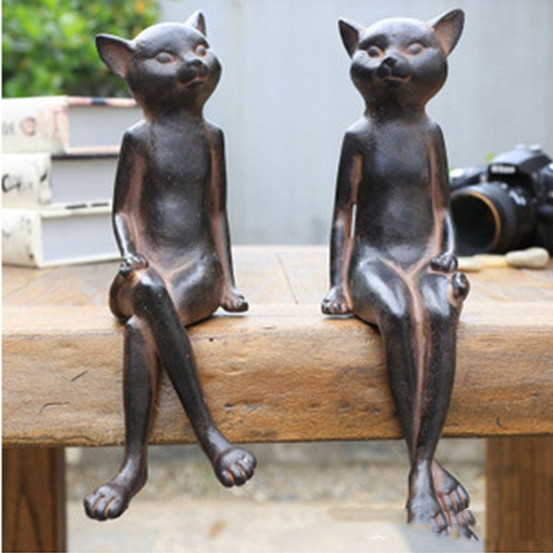 Set decorativ din rasina cu pisici