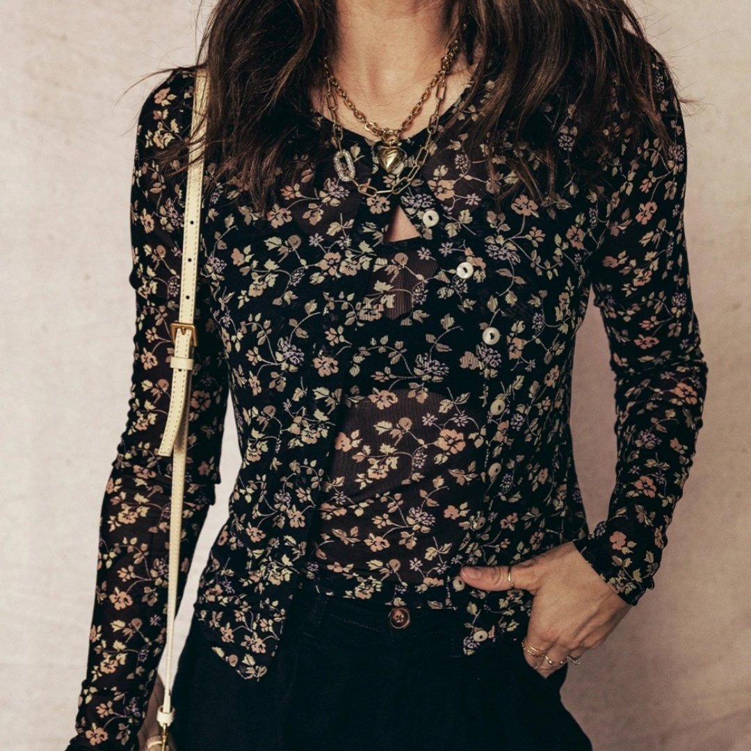 Set cămașă retro cu imprimeu simplu pentru femei