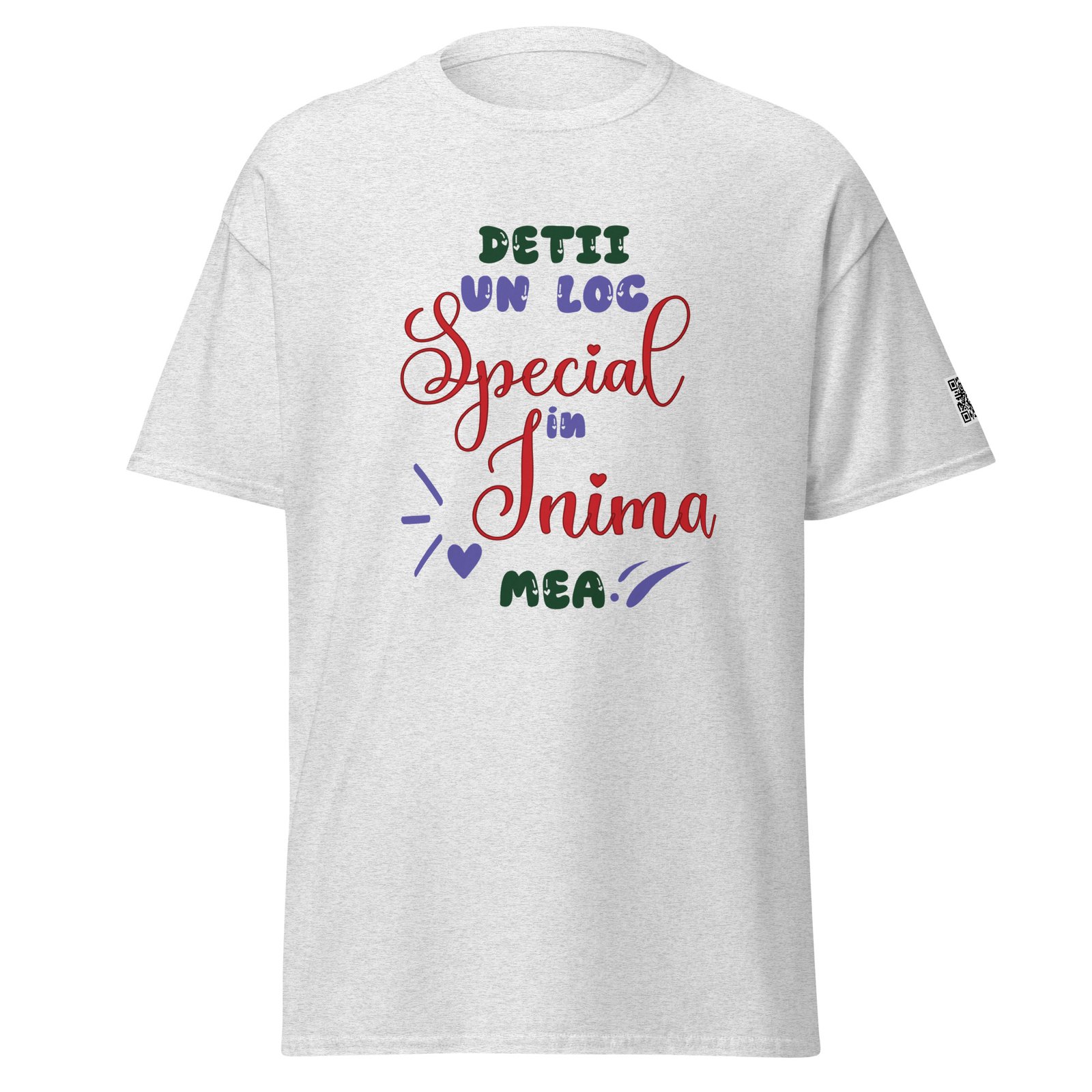 Tricou personalizat cu cu cod QR - Detii un loc special in inima mea